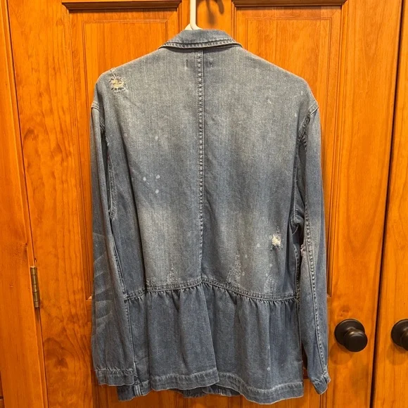 Women’s Democracy Distressed Denim Jacket - Picture 6 of 7
